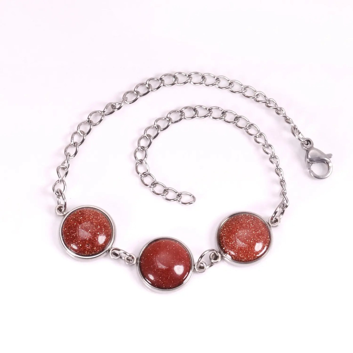 Green red rineston zircon chain bracelet charms stainless steel bracelet & bangle gold vacuum bracelets pulseras asonjewelry