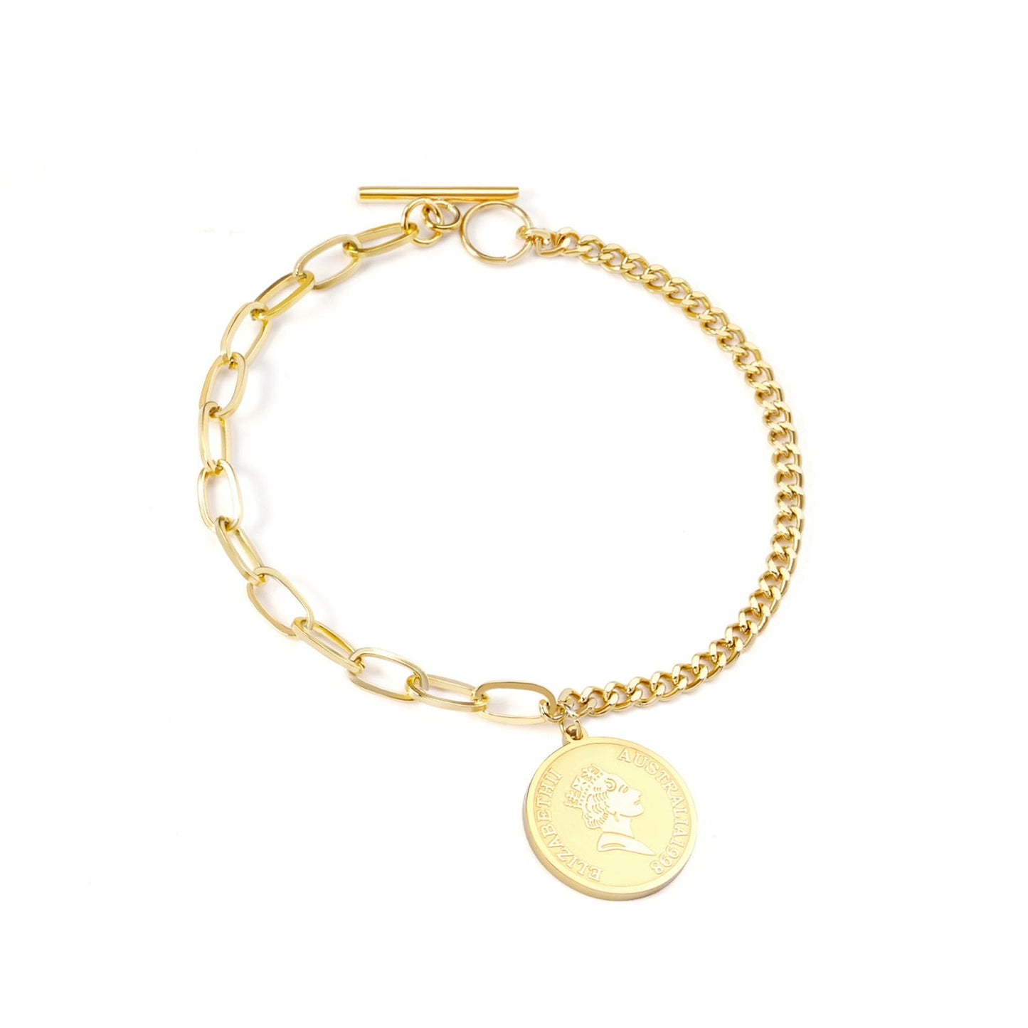 2022 Office Ladies Decor Heart Bracelets Charm Steel Gold Girls Chunky Chain Braclet For Women Valentines Gift Hand asonjewelry