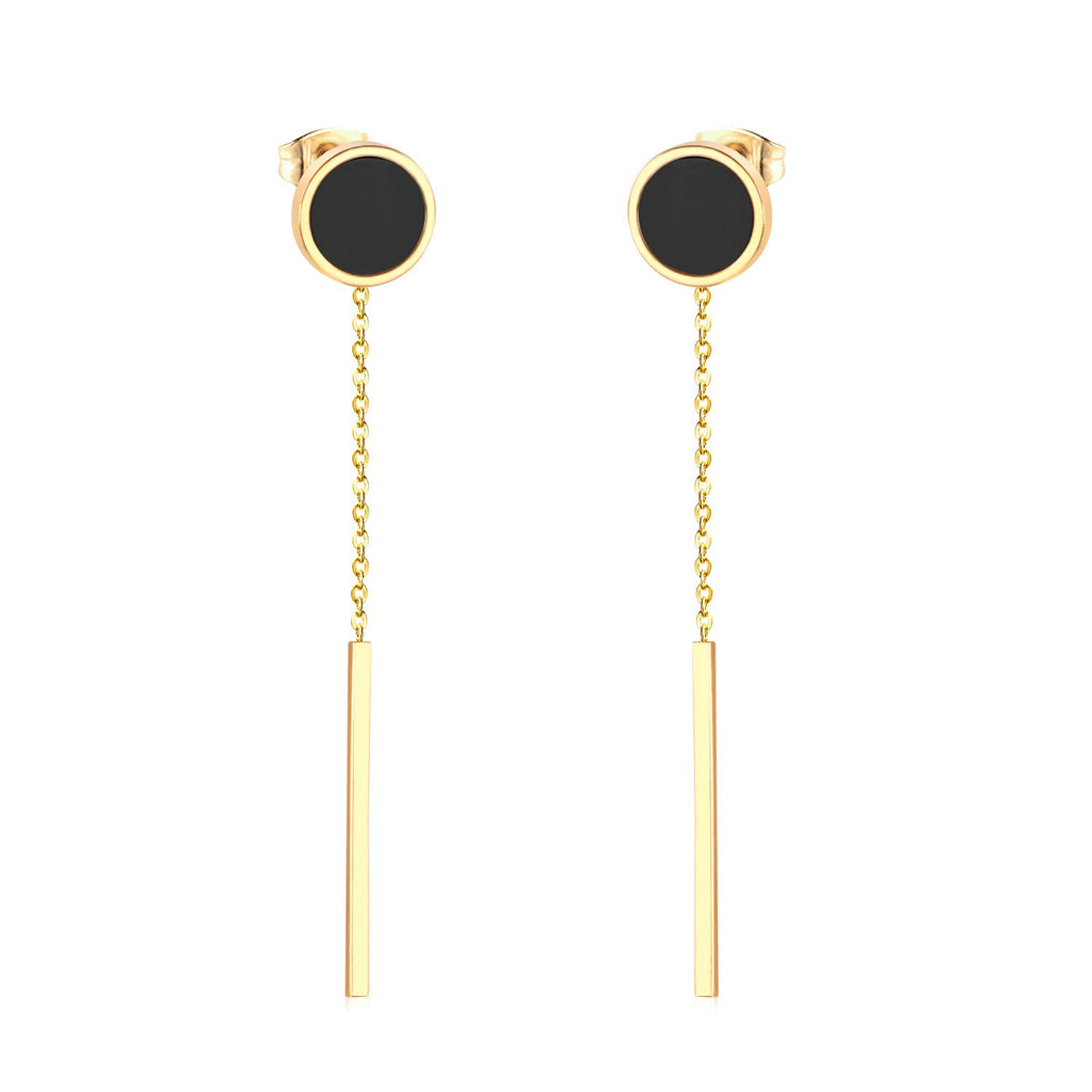 Vestido de joyería de estilo coreano para boda, Pendientes colgantes con borlas, Pendientes colgantes de acero inoxidable para mujer, Pendientes de Navidad