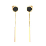 Vestido de joyería de estilo coreano para boda, Pendientes colgantes con borlas, Pendientes colgantes de acero inoxidable para mujer, Pendientes de Navidad