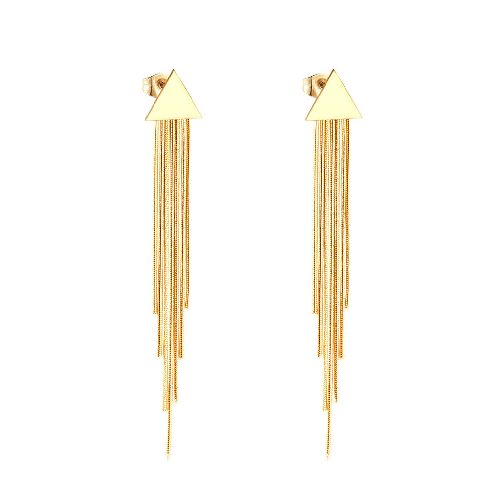 Vestido de joyería de estilo coreano para boda, Pendientes colgantes con borlas, Pendientes colgantes de acero inoxidable para mujer, Pendientes de Navidad