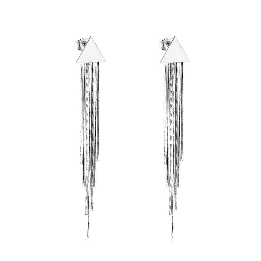 Vestido de joyería de estilo coreano para boda, Pendientes colgantes con borlas, Pendientes colgantes de acero inoxidable para mujer, Pendientes de Navidad