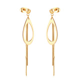 Vestido de joyería de estilo coreano para boda, Pendientes colgantes con borlas, Pendientes colgantes de acero inoxidable para mujer, Pendientes de Navidad
