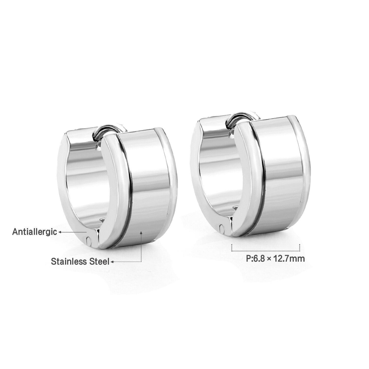 ASON Trendy Stainless Steel Thick Earrings Gold Color Piercing Boho Hoops Earring for Women Girl Gift Fashion Jewelry asonjewelry