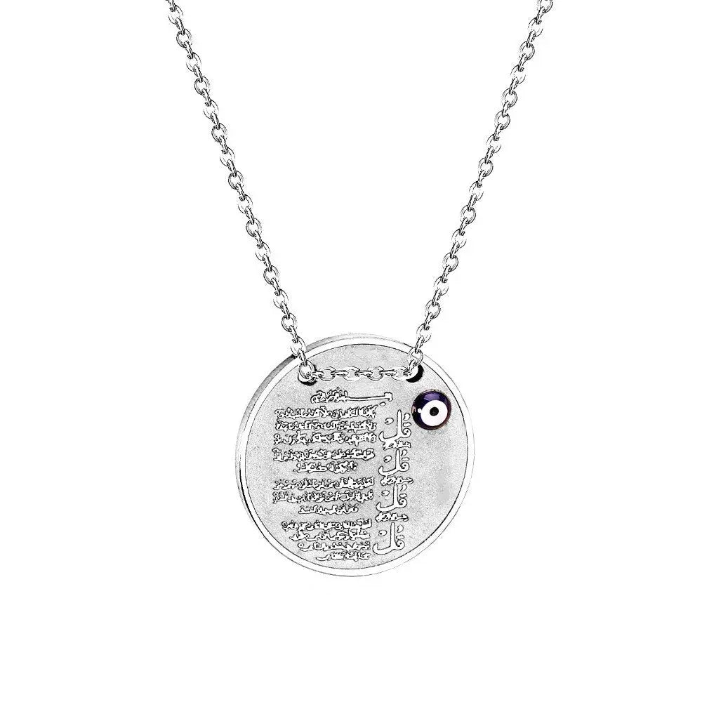 Brand New Religion Pendant Necklaces With Eyes Shape Stainless Steel Fashion Necklaces asonjewelry