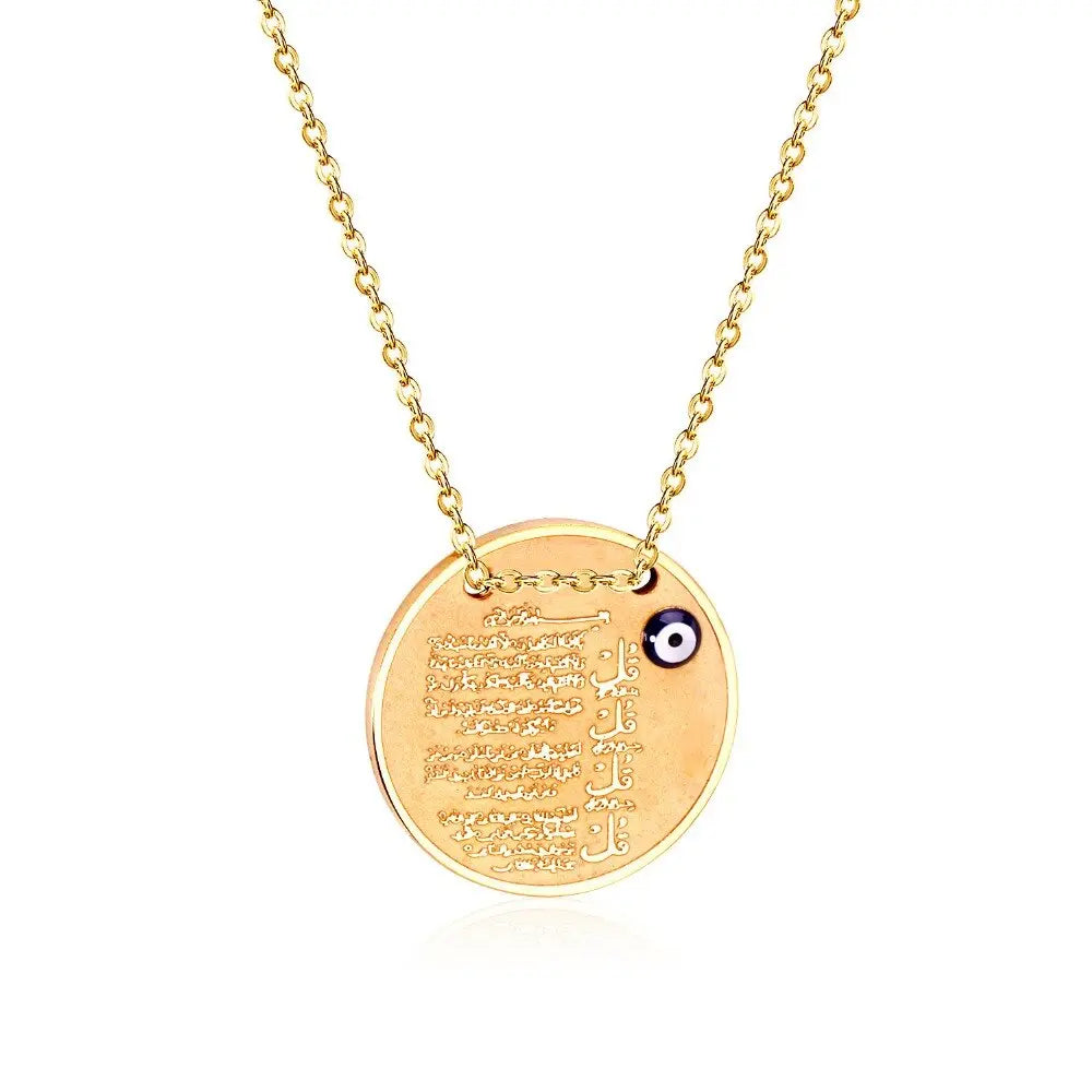 Brand New Religion Pendant Necklaces With Eyes Shape Stainless Steel Fashion Necklaces asonjewelry