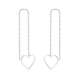 Brincos-pendientes colgantes de acero inoxidable con borlas de concha negra, joyería de hada coreana, cadena larga