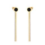 Vestido de joyería de estilo coreano para boda, Pendientes colgantes con borlas, Pendientes colgantes de acero inoxidable para mujer, Pendientes de Navidad