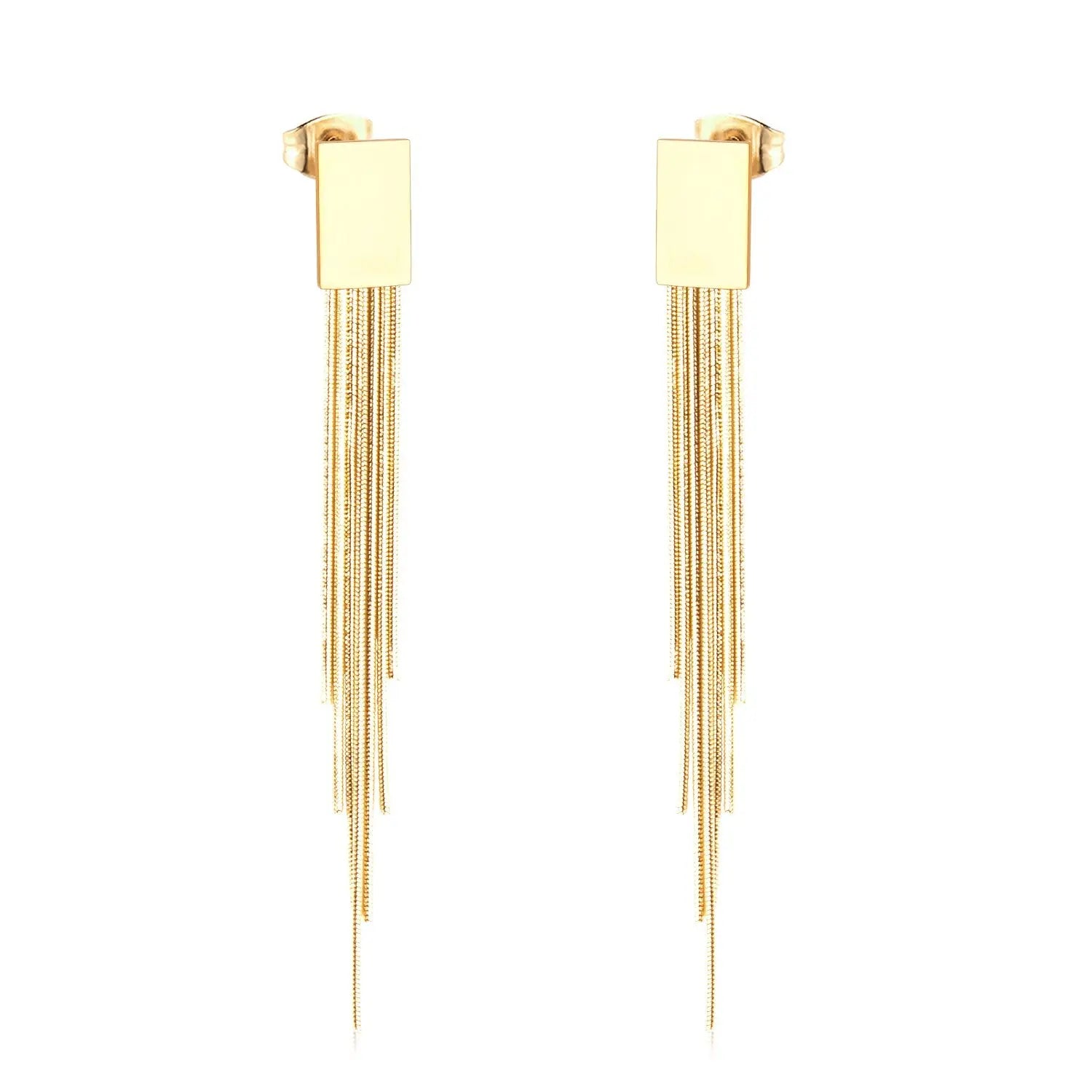 Vestido Jewelry Korean Style Wedding Tassel Drop Earrings Women Stainless Steel Dangle Earings Christmas Pendientes asonjewelry