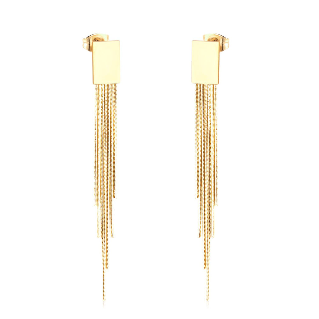 Vestido de joyería de estilo coreano para boda, Pendientes colgantes con borlas, Pendientes colgantes de acero inoxidable para mujer, Pendientes de Navidad