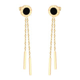 Vestido de joyería de estilo coreano para boda, Pendientes colgantes con borlas, Pendientes colgantes de acero inoxidable para mujer, Pendientes de Navidad