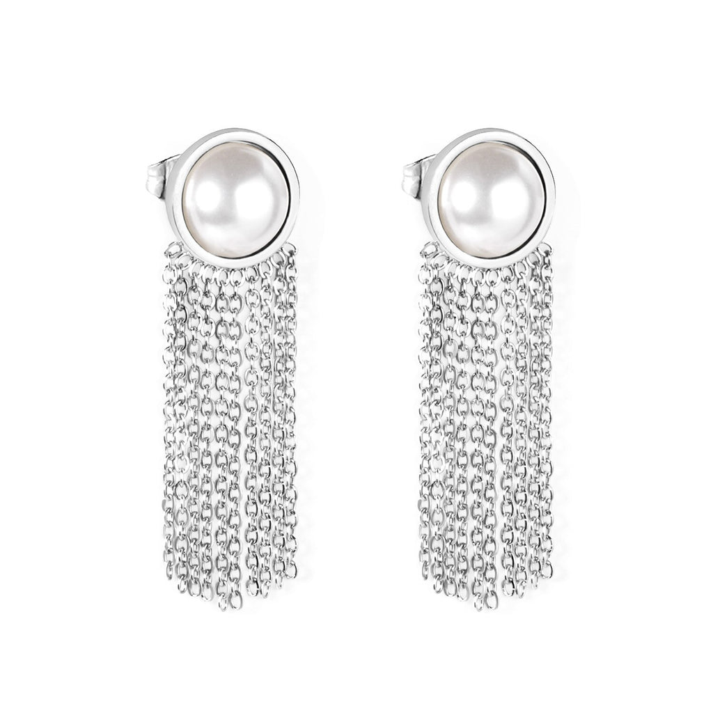 Vestido de joyería de estilo coreano para boda, Pendientes colgantes con borlas, Pendientes colgantes de acero inoxidable para mujer, Pendientes de Navidad