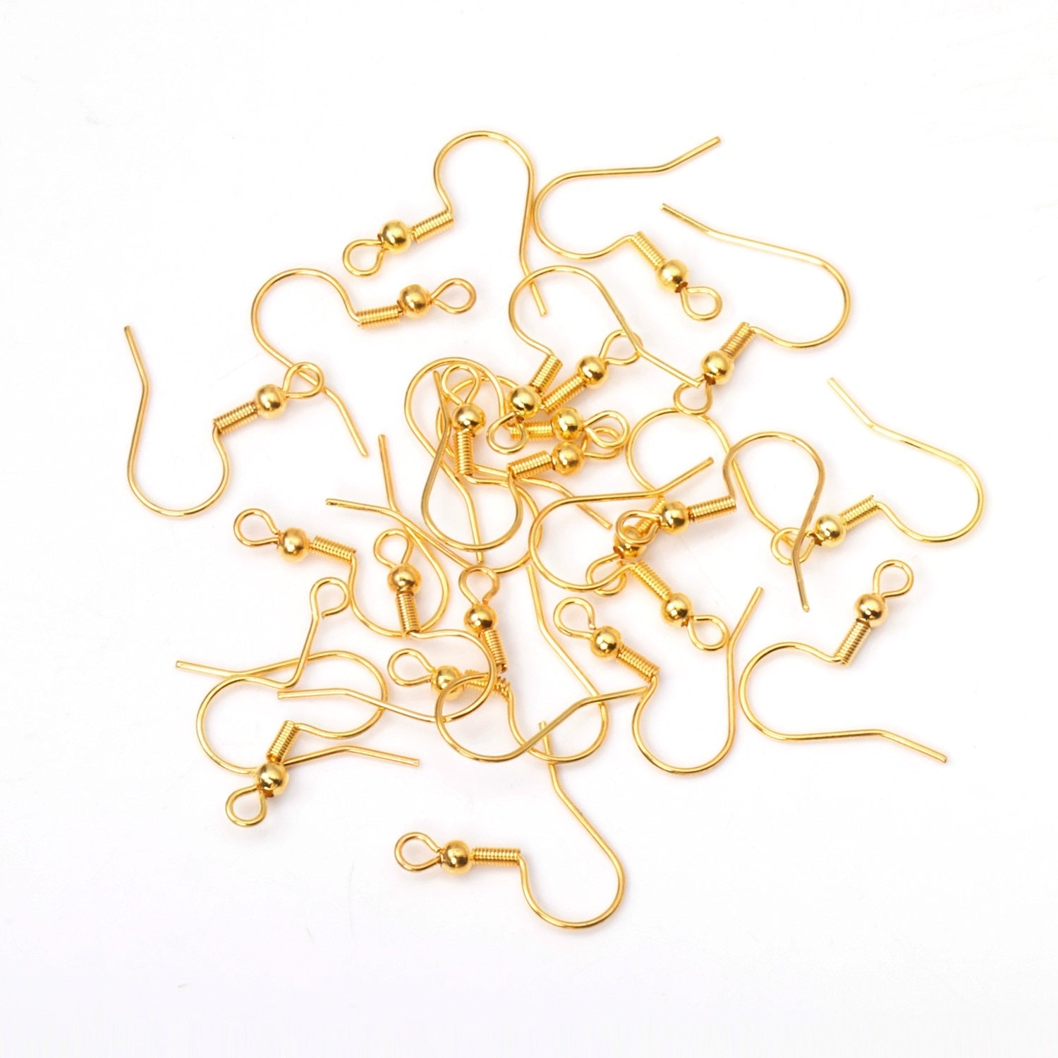ASON 100 Gold/Silver Color Stainless Steel Earring Hooks,With Steel Ball Jewelry, Can Be Used For DIY Jewelry Making Accessories asonjewelry
