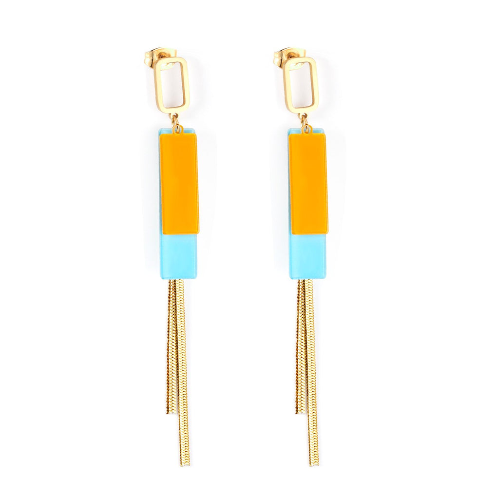 Vestido de joyería de estilo coreano para boda, Pendientes colgantes con borlas, Pendientes colgantes de acero inoxidable para mujer, Pendientes de Navidad