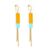 Vestido de joyería de estilo coreano para boda, Pendientes colgantes con borlas, Pendientes colgantes de acero inoxidable para mujer, Pendientes de Navidad