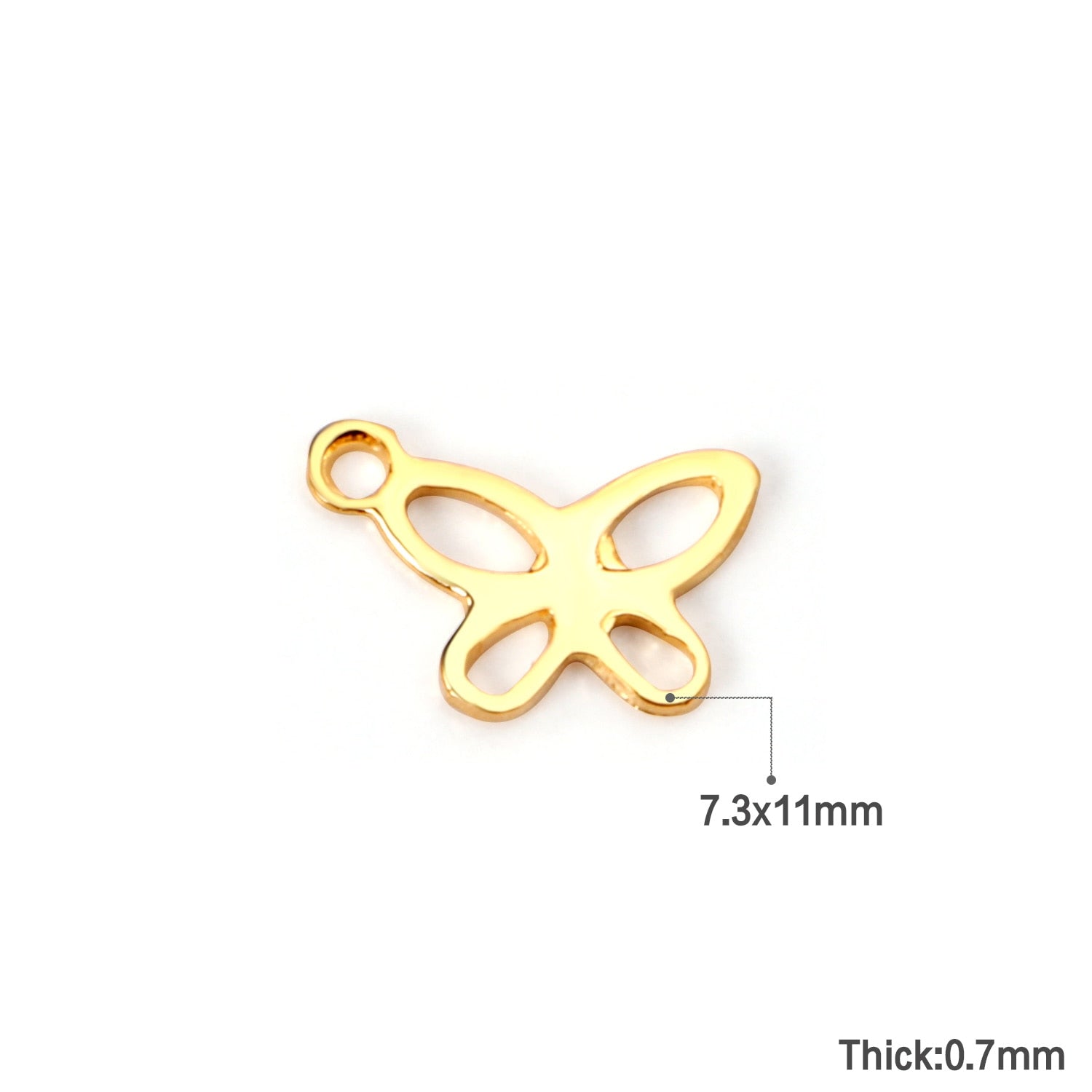 ASON 100Pcs/Lots Perforated Star Charm Moon Butterfly Heart Flower Leaf Cross Pendant For DIY Necklace Bracelet Jewelry Making asonjewelry