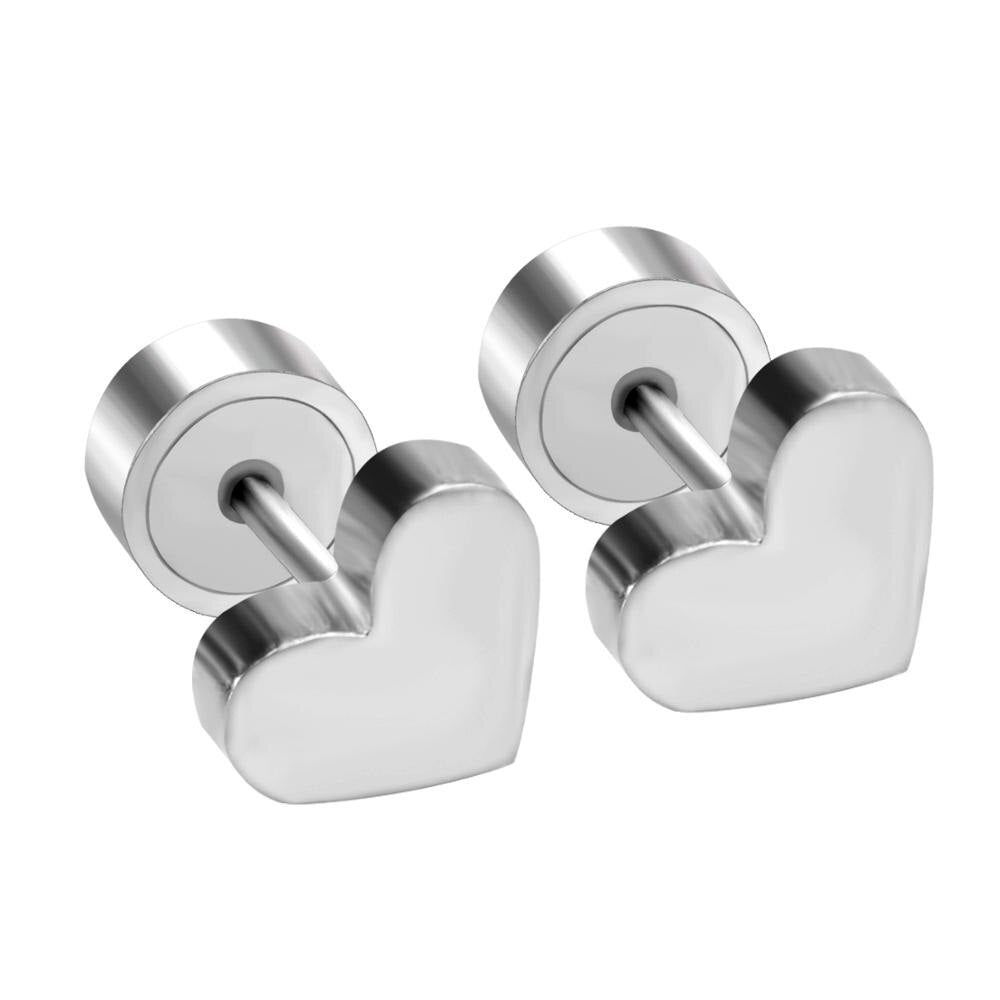 ASON Heart Shape Small Piercing Stud Earrings Stainless Steel for Women Gold Color Children Earring Fashion Jewelry Tiny asonjewelry