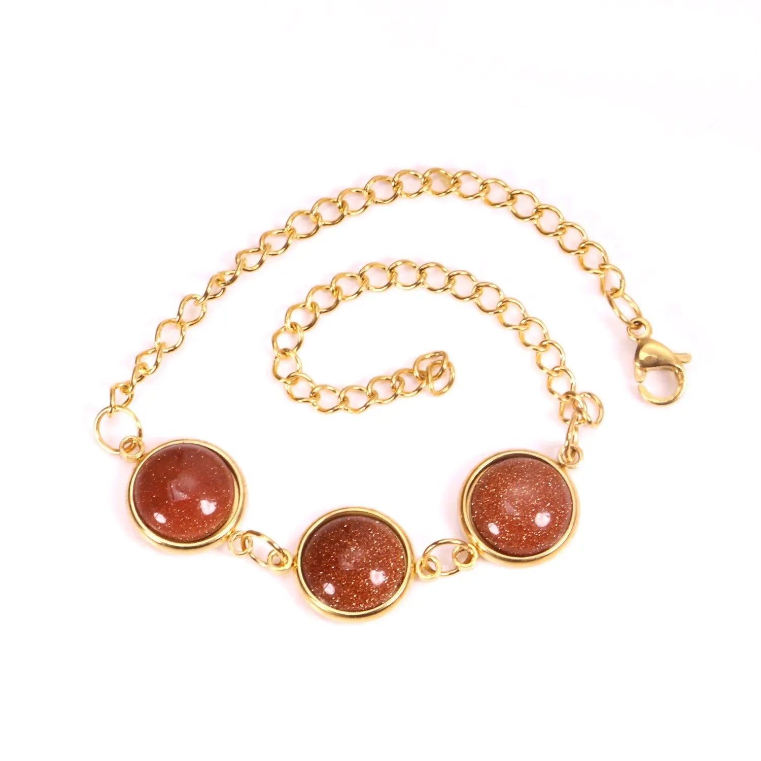 Green red rineston zircon chain bracelet charms stainless steel bracelet & bangle gold vacuum bracelets pulseras asonjewelry