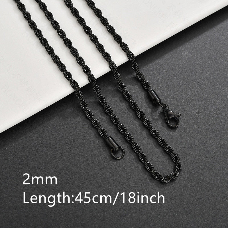 ASON Stainless Steel Twist Snake Fat Snake Blade Chain Necklace Gold Color For Women Men For DIY Fashion Jewelry Making Support asonjewelry