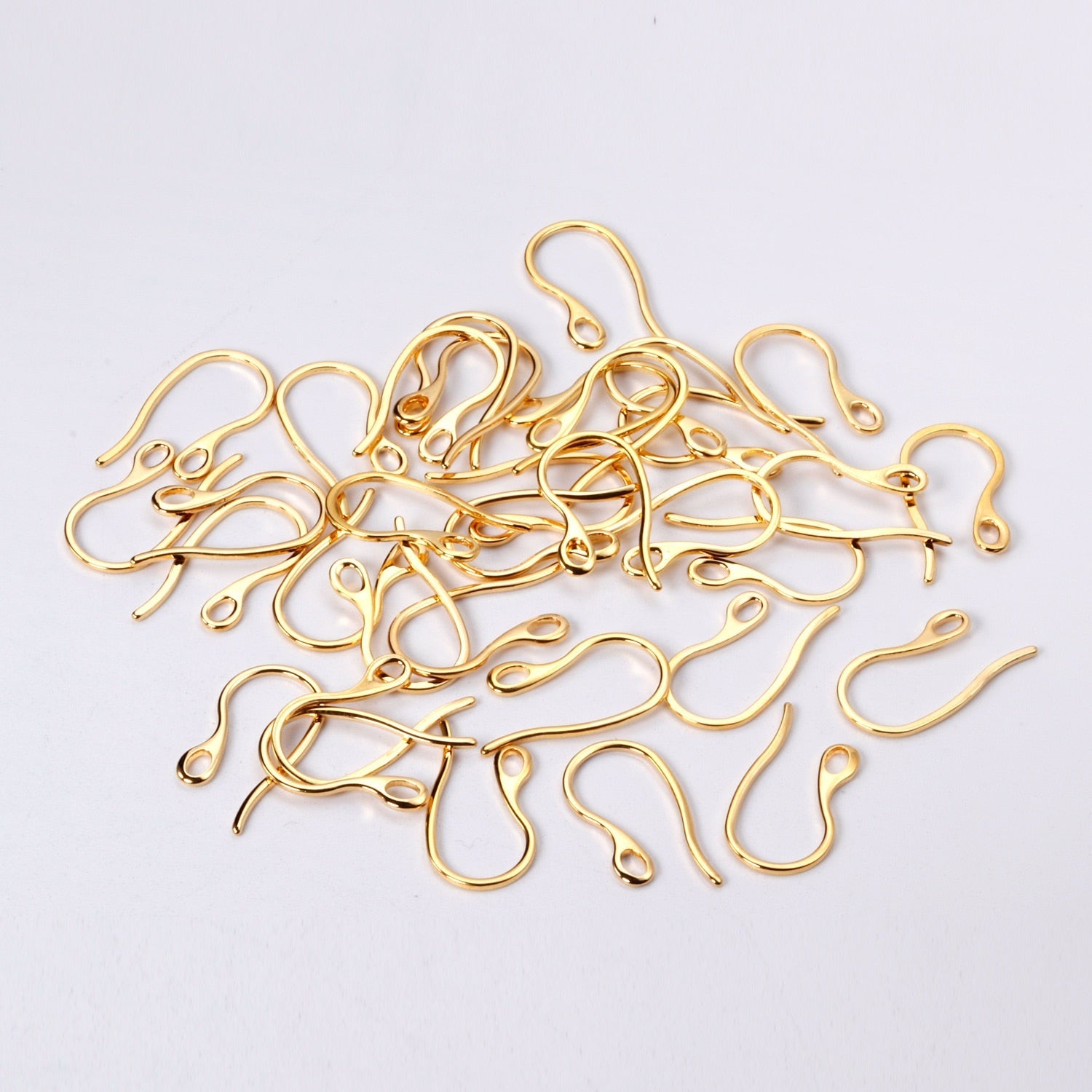 100pcs/lot Fashion Earring Ear Hook Stainless Steel Gold Silver Color Wholesale Hooks Earwires For DIY Jewelry Making Finding asonjewelry