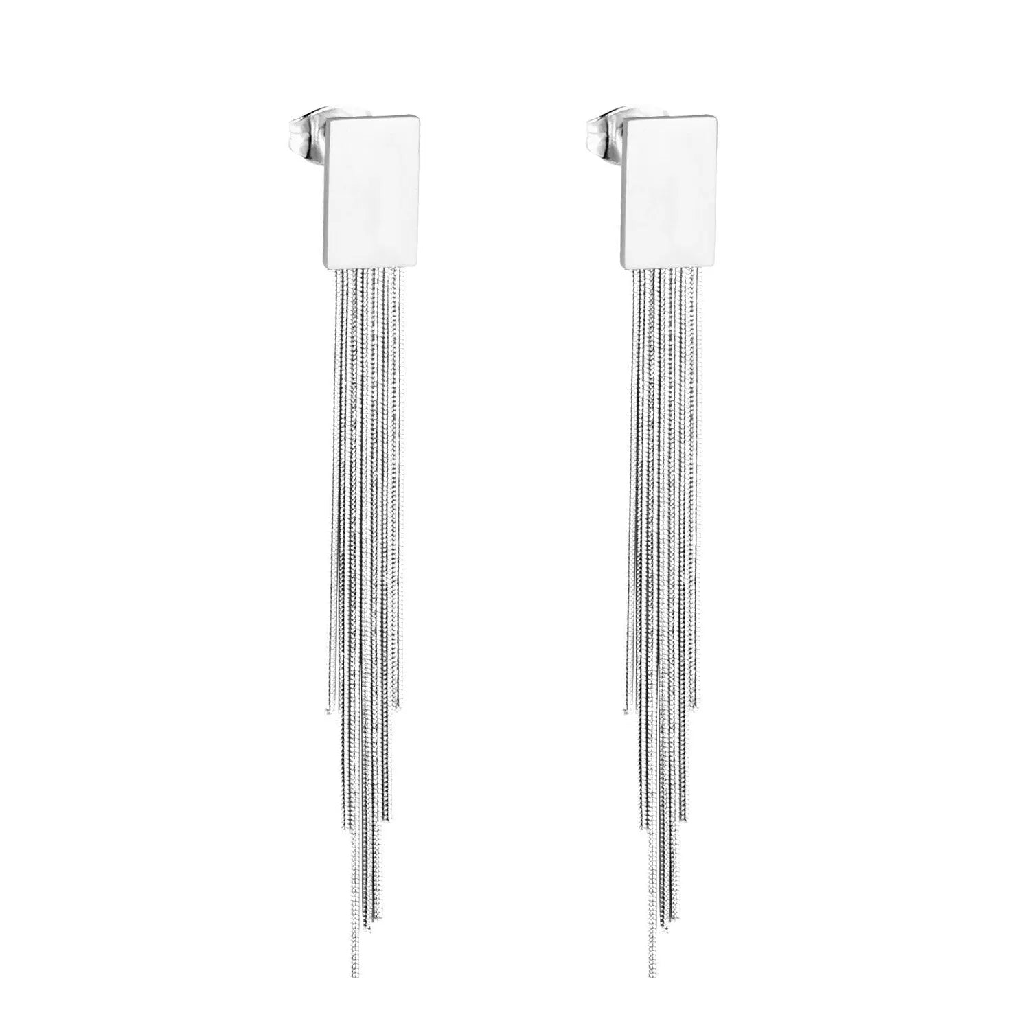 Vestido Jewelry Korean Style Wedding Tassel Drop Earrings Women Stainless Steel Dangle Earings Christmas Pendientes asonjewelry