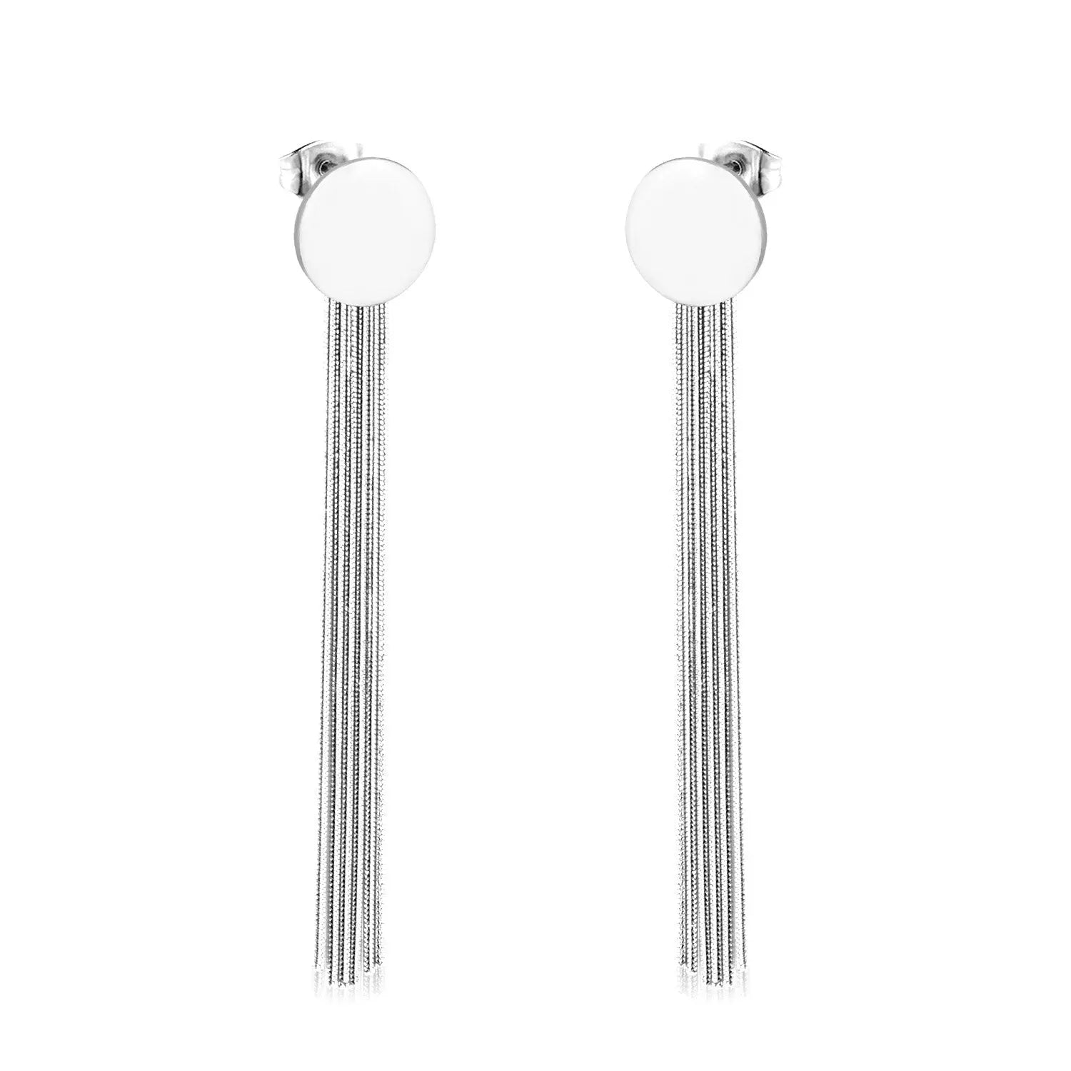 Vestido Jewelry Korean Style Wedding Tassel Drop Earrings Women Stainless Steel Dangle Earings Christmas Pendientes asonjewelry
