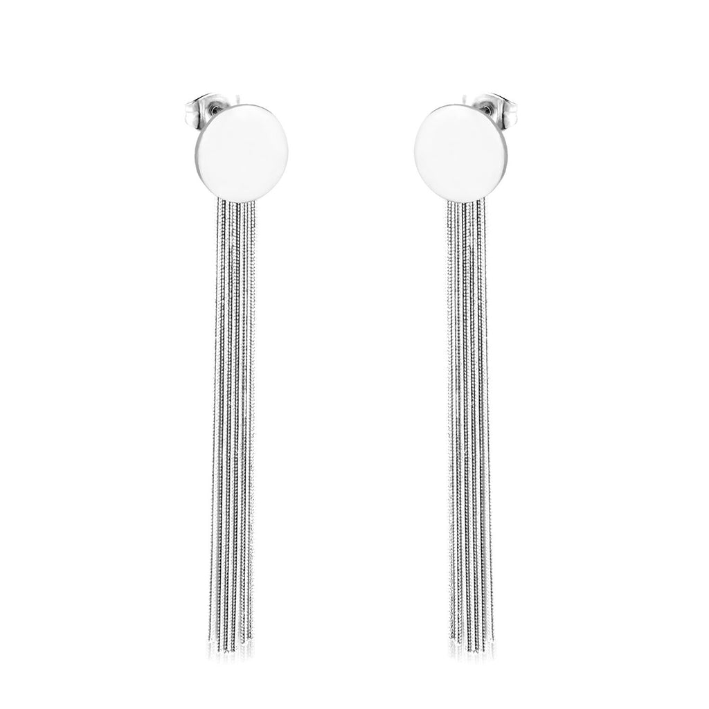 Vestido de joyería de estilo coreano para boda, Pendientes colgantes con borlas, Pendientes colgantes de acero inoxidable para mujer, Pendientes de Navidad