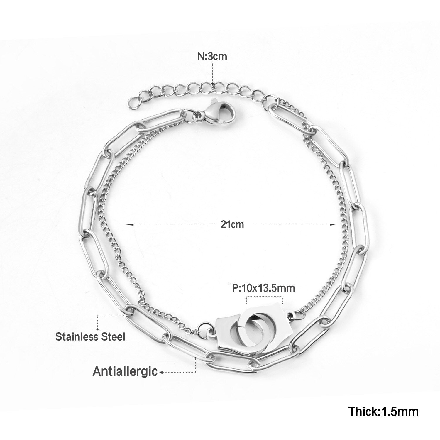 ASON Vintage Stainless Steel Multi Layer Bracelet Bangle for Women Clasp Charm Gold Color Bangle Couple Fashion Jewelry asonjewelry