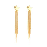 Vestido de joyería de estilo coreano para boda, Pendientes colgantes con borlas, Pendientes colgantes de acero inoxidable para mujer, Pendientes de Navidad
