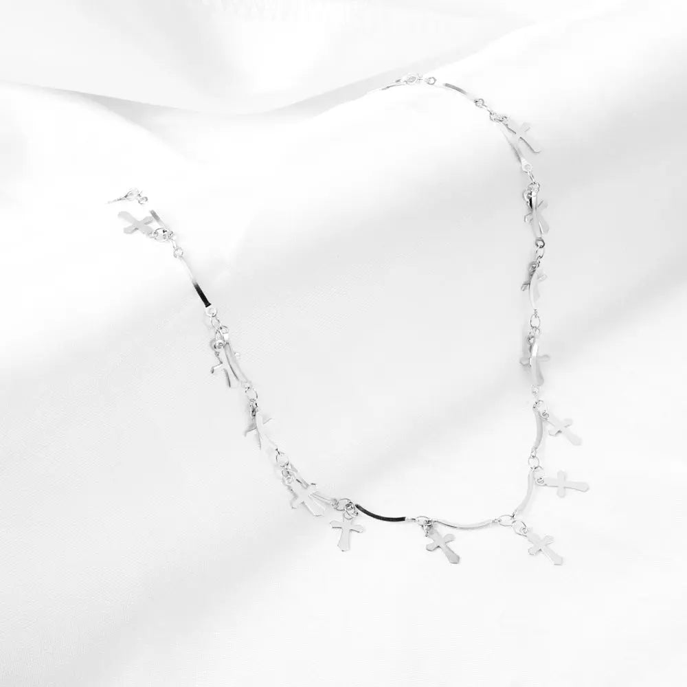 Stainless Steel 21 Cross Accessory Necklace asonjewelry