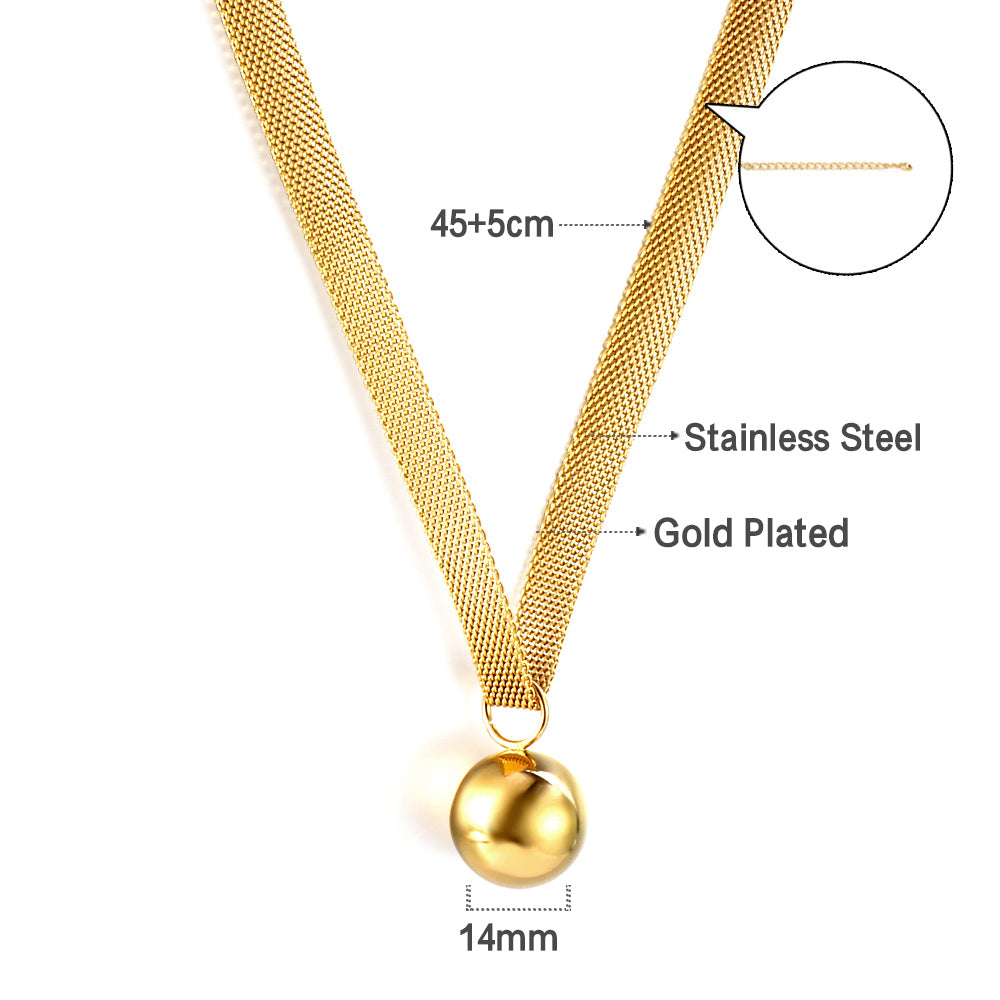 New Fashion Steel Bead Accessory Necklace For women