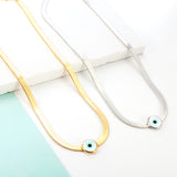 New Fashion Light Blue Cat's-eye Stone Accessory Necklace