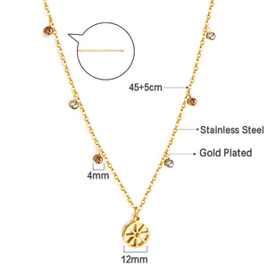 New 3 Champagne Diamonds+3 White Diamonds+Wheel Bone With Champagne Colored Diamond Necklace
