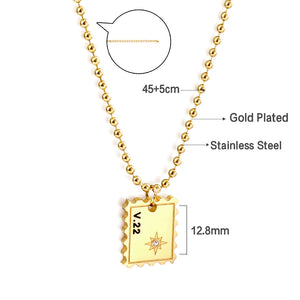 New Fashion Stamp Accessory With White Diamond Necklace