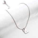 New Fashion Stamp Accessory With White Diamond Necklace