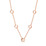 4 fleurs de pêcher creuses + fleur de pêcher avec collier d'accessoires en coquillage blanc