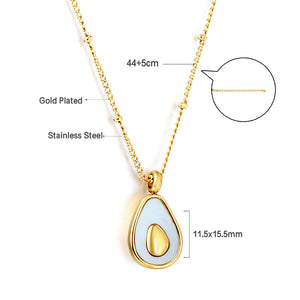 2023 New Oval Accessories with White Shell Necklace