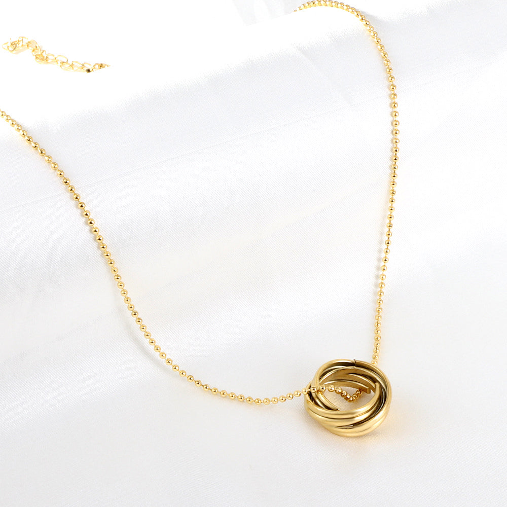 New Fashion Multiple Circles Mixed Accessories Necklace