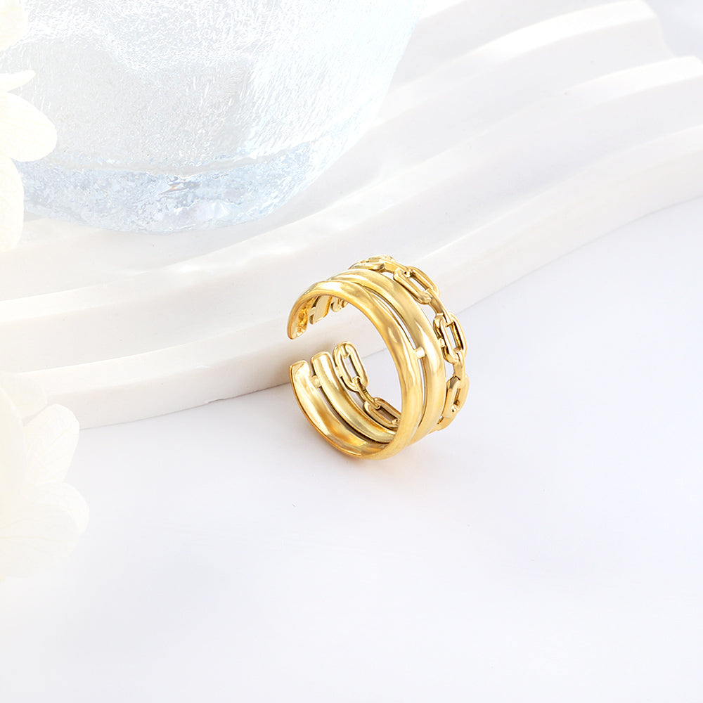 2023 New Fashion Stainless Steel Anti-allergy Ring For Women