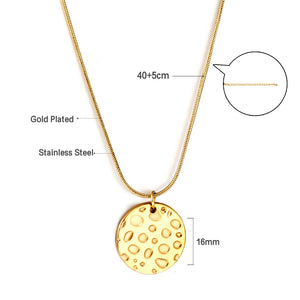 2023 New Round Pie Bump Pendant Necklace