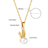 2023 New Cactus Shape Pendant with White Pearl Necklace