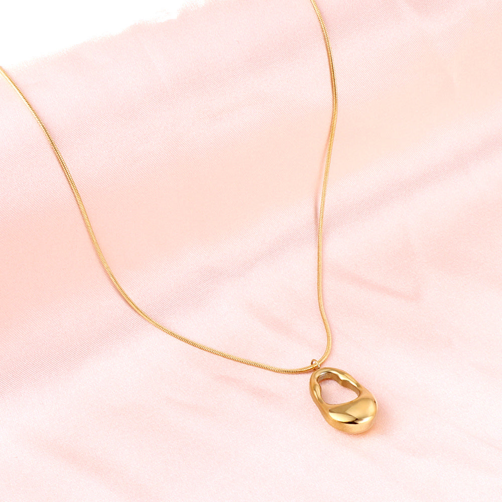 2023 New Fashion Oval Cutout Pendant Necklace For Women asonjewelry