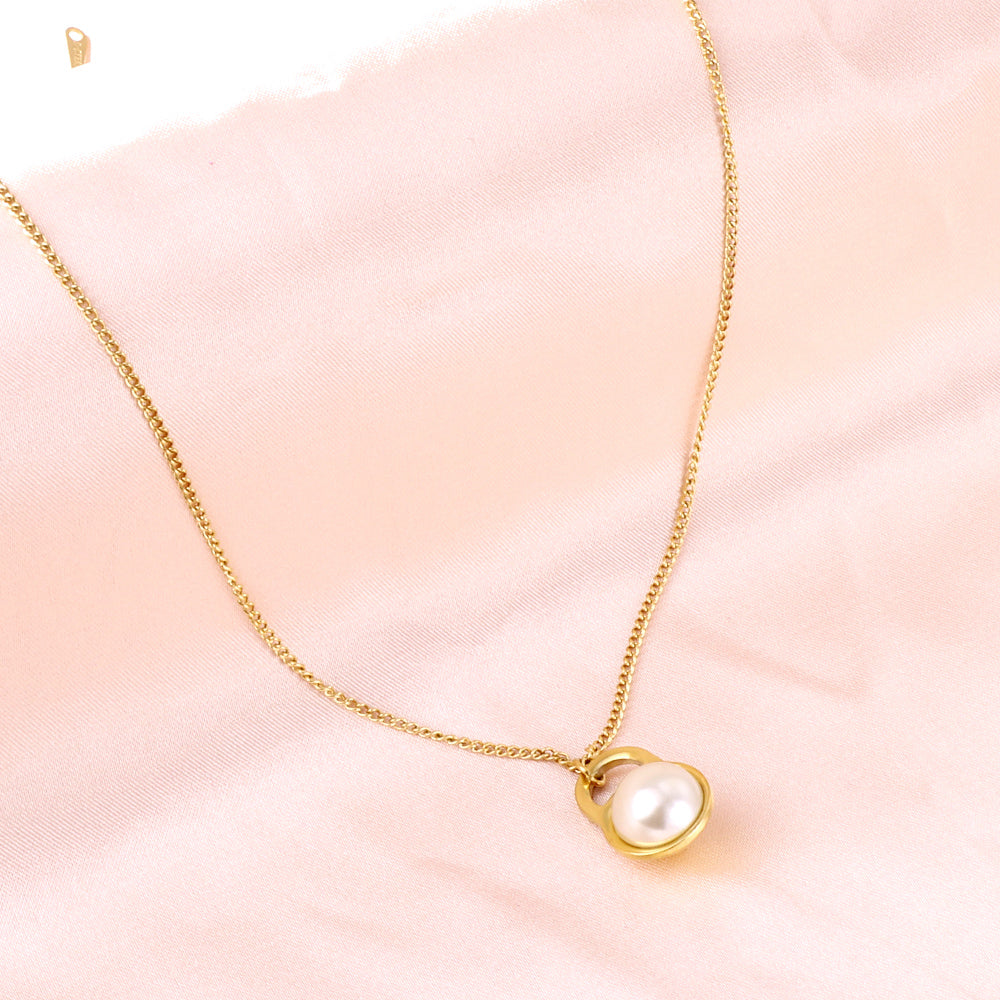 Mode 2023 nouveau collier pendentif perle blanche
