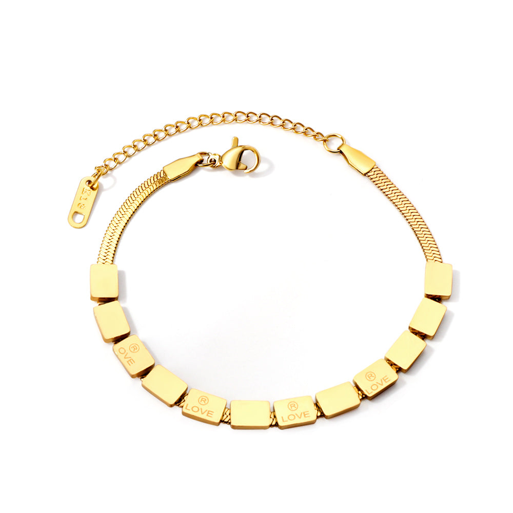 18K gold plated bracelet latest design gold bracelet asonjewelry