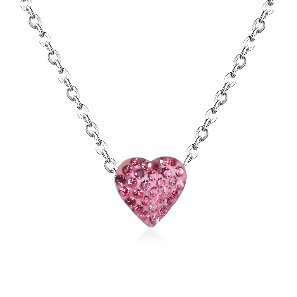 ASON Clay Heart Pendant Necklaces 12 Colors Stainless Steel Gold Color Chains Necklaces Lover's Party Wedding Gift Chokers
