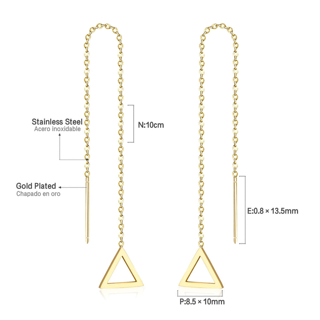 ASON Korean Statement Long Tassel Drop Dangle Earrings 2022 for Women Stainless Steel Earring Set Female Fashion Jewelry