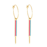 Dangle Pendants Earrings Statement Brand New Trendy Layered Drop Earrings For Office Lady Rectangle Drops Hoops