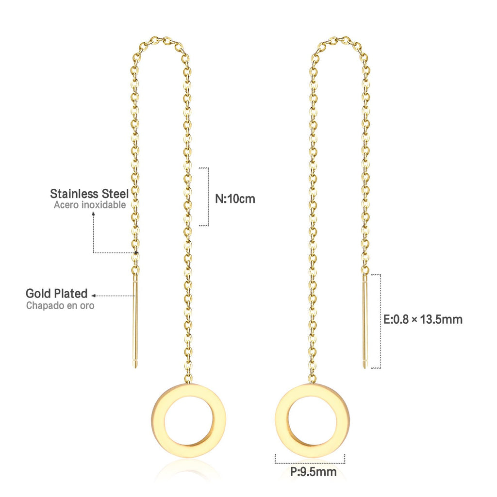 ASON Korean Statement Long Tassel Drop Dangle Earrings 2022 for Women Stainless Steel Earring Set Female Fashion Jewelry