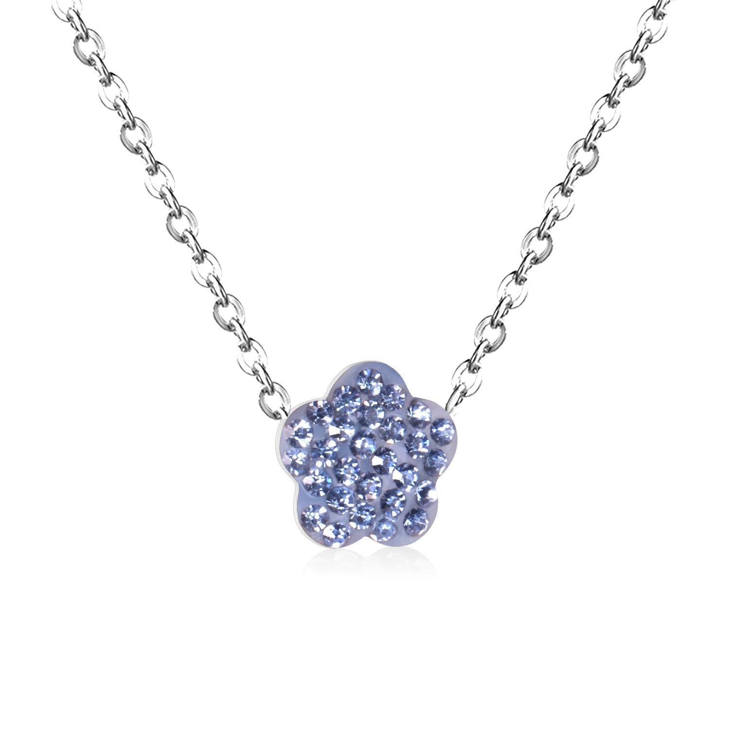 ASON Flower Clay Pendant Necklaces Stainless Steel 12 Color Wholesale Chain Jewelry Female Party Necklaces Wedding asonjewelry