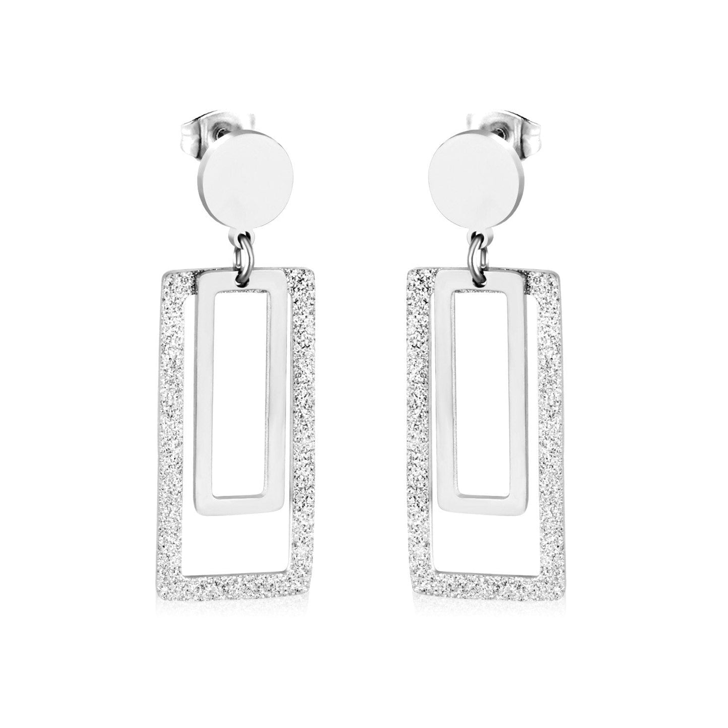 ASON Statement Long Tassel Geometry Dangle Piercing Drop Earrings Jewelry Stainless Steel For Women Accessories Wholesale asonjewelry